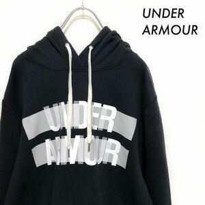 UNDER ARMOUR アンダーアーマー★長袖スウェットパーカー 裏起毛 ブラック 黒