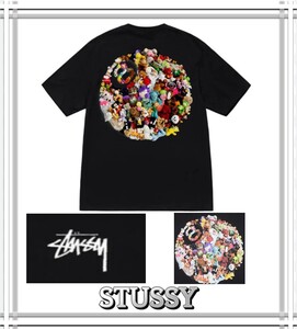 希少品 Stussy ステューシー プラッシュ トップス Tシャツ 通気性良し ブラック男女兼用