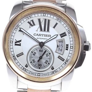 カルティエ CARTIER W7100036 カリブル ドゥ カルティエ PGコンビ 自動巻き メンズ 保証書付き_820740