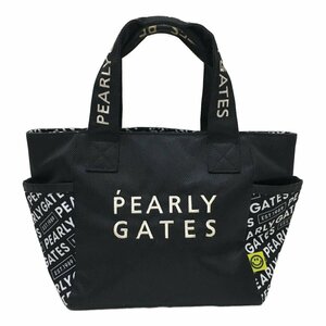 coco★パーリーゲイツ★PEARLY GATES★カートバッグ★ラウンドバッグ★紺★ネイビー×ロゴ★中古※レターパックプラス発送可★88314