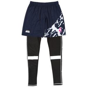 soccer junky (サッカージャンキー) プラクティスパンツ インナー パンツ セット (M) CP17035 | futsal タイツ アンダー ネイビー NAVY 犬