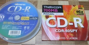 CD-R MEMOREX　TELEX　CD-R 10PACK　と　太陽誘電　That