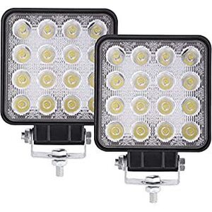 【新品・２個セット】☆LEDワークライト 16灯 48W LED16灯 白色 48W 3360lm 6000K ノイズ対策 IP67 DC12/24V 送料無料