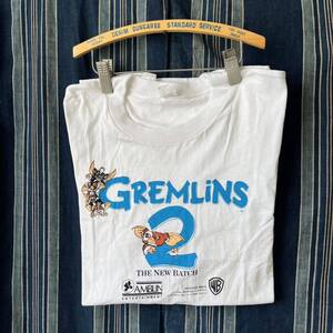 当時物 デッドストック 90s gremlins 2 promotion t shirt 1990 warner bros 90年代 グレムリン tシャツ ギズモ 企業物 販促 非売品