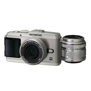 中古 １年保証 美品 OLYMPUS E-P3 ツインレンズキット シルバー