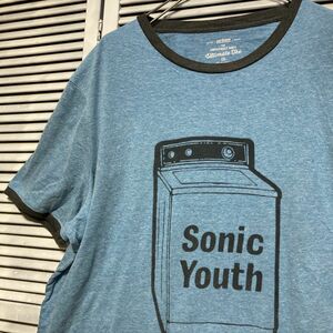 AHVM 1スタ 水色 バンド Tシャツ ソニックユース SONIC YOUTH 洗濯機 90s 00s ビンテージ アメリカ 古着 卸 仕入れ