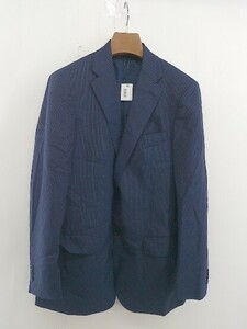 ◇ green label relaxing UNITED ARROWS 2B ストライプ シングル 長袖 テーラード ジャケット サイズ46 ブルー系 メンズ