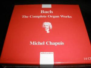 14CD 廃盤 バッハ オルガン 全集 シャピュイ プレリュード トッカータ フーガ ソナタ コラール 仏 Bach Complete Organ Chapuis VALOIS