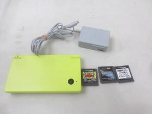 【同梱可】中古品 ゲーム ニンテンドーDS 本体 Dsi TWL-001 ライムグリーン 動作品 ソフト ポケットモンスター ダイ