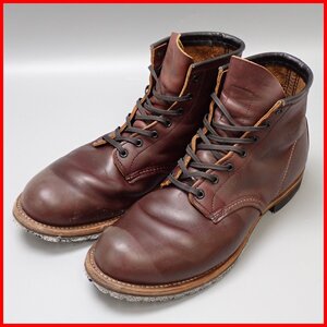 ★REDWING/レッドウィング 1911 ベックマン 初期 レースアップブーツ 10.5/メンズ28.5cm相当/バーガンディ/レザー/難あり&2029700085