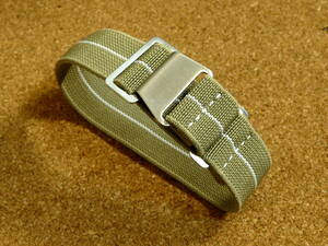 ♯MARINE-NATIONALES/MN-STRAPS！SAHARA-KHAKI&WHITE 22MM！MNストラップ！※ネコポス発送で全国どこでも送料無料！ 