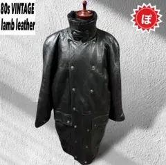 ✅80s vintage lamb leather double jacket