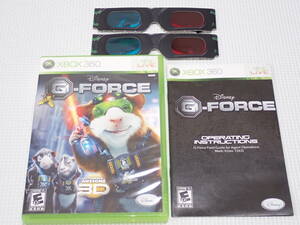 xbox360★DISNEY G-FORCE 海外版 北米版 3Dメガネ 2個付★箱付・説明書付・ソフト付