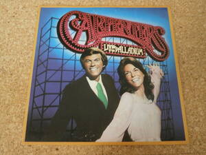 ◎Carpenters カーペンターズ★Live At The Palladium/日本ＬＰ盤☆