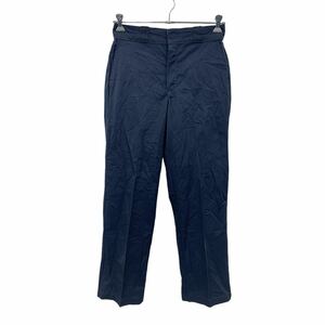 Dickies ワーク・ペインターパンツ W32 ディッキーズ ネイビー ロゴ 古着卸 アメリカ仕入 2308-1168