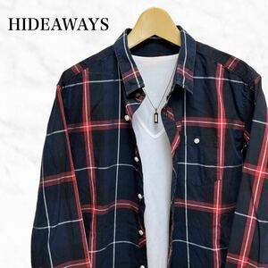 HIDEAWAYS チェックシャツ　長袖シャツ　トップス　羽織もの