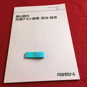 Y21-236 畠山創の共通テスト倫理、政治・経済 2021年発行 第1学期 代々木ゼミナール 非売品 教科書用 ガイダンス 副教材 テーマ など