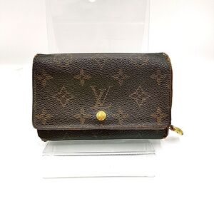 【使用感 大】Louis Vuitton ルイヴィトン モノグラム ポルトモネ ビエ トレゾール 二つ折り 財布 ブラウン系 型番：M61730 SD0020