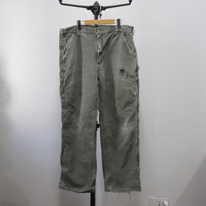 T993 2002年製ビンテージ carhartt カーハート ダック ペインターパンツ■00s 表記36インチ グリーン 緑 MOS ワーク アメカジ 古着卸 古着