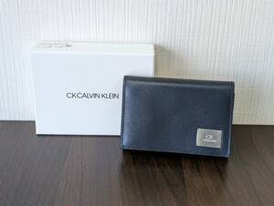 [未使用]シーケー カルバンクライン 名刺入れ No.826653 コン レジン2 牛革 定価12100円(税込) CK Calvin Klein 同梱可