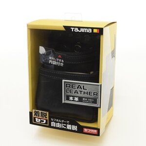 ▽536000 未使用品 Tajima タジマ 着脱式腰袋K 2段小 SFKBK-2S セフ腰袋 本革 腰袋2段小 セフ別売