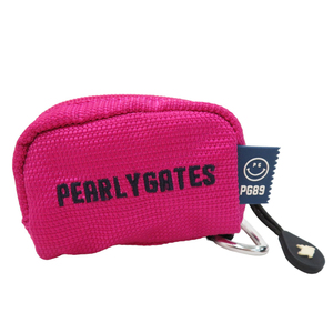 【1円】PEARLY GATES パーリーゲイツ ボールポーチ ニコちゃん ピンク系 [240101160732]