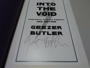 ギーザー・バトラー 直筆サイン入り「Into the Void: From Birth to Black Sabbath and Beyond」サイン本 Geezer Butler　ブラック・サバス