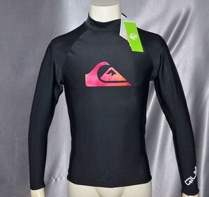 新品 XL クイックシルバー 正規品 長袖 ラッシュガード 水着 QUIKSILVER 強い伸縮性 UVカット 速乾