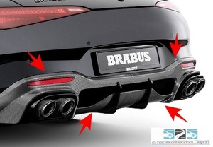 BRABUS ブラバス 新型 SLクラス R232 リア バンパー ディフューザー カーボン メルセデスベンツ Benz AMG SL43 SL63（マフラー同時交換要）