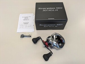 美品★スコーピオン MD 301 XGLH 左巻き ロングハンドル★シマノ ベイトリール