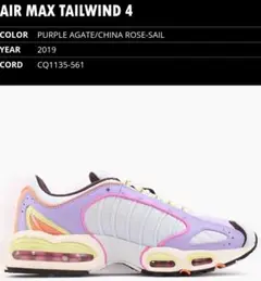 Nike Air Max Tailwind 4 2019年モデル