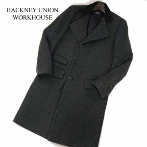 英国製★ HACKNEY UNION WORKHOUSE ハックニー ユニオン ワークハウス 秋冬 ウール ロング チェスター コート Sz.36　メンズ　I3T02422_C#N