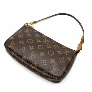 1円 LOUIS VUITTON ルイヴィトン モノグラム ポシェットアクセソワール アクセサリーポーチ ハンドバッグ M51980 