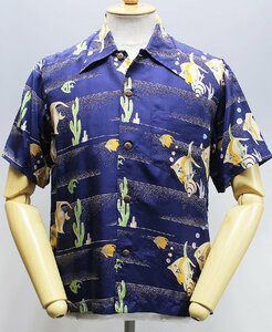 SunSurf (サンサーフ) スペシャルエディションアロハシャツ “KIHI KIHI” SS30210 美品 ネイビー size S / エンゼルフィッシュ