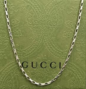 【即決/送料込み】正規品 GUCCI/グッチ スクエアチェーンネックレス(約50.5cm)シルバー925/スターリングシルバー