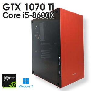 【中古自作ゲーミングPC】GeForce GTX 1070 Ti / Core i5-8600K / 16GB / SSD 500GB / Windows11