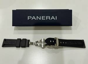 PANERAI パネライ Dバックル 22mm ラバーストラップ 黒 純正 美品