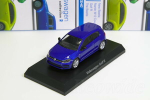 京商 1/64 フォルクスワーゲン ゴルフ R ブルー フォルクスワーゲン ミニカーコレクション2 Kyosho 1/64 Volkswagen Golf R blue