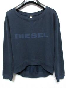 ディーゼル DIESEL スウェット カットソー トレーナー 紺 ネイビー XS 亥2042