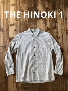 THE HINOKI ヒノキ　白黒　長袖ブロックチェックシャツ 1 日本製