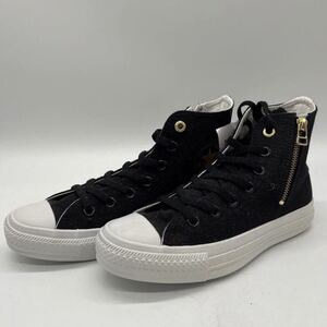 【23.5cm】新品 CONVERSE ALLSTAR GOLDZIP 2 HI BLACK コンバース オールスター ゴールドジップ 2 ハイ ブラック 箱無し (1SC270) 5151