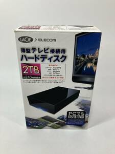 A1V64■1円スタート★エレコム 外付けハードディスク 2TB HDD ELECOM LACIE LCH-DB2TUTVS 薄型テレビ接続用HDD 通電OK ジャンク品扱い