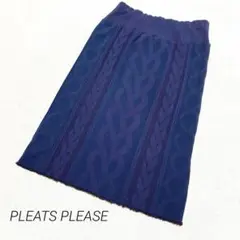 美品 PLEATS PLEASE イッセイミヤケ ケーブル編み スカート 3