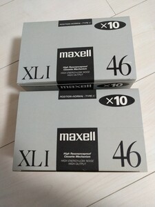 新品未開封 maxell カセットテープ XLI 46 箱入り10本×2箱