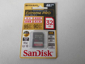 E / San Disk サンディスク エクストリーム プロ SDHCカード 32GB 32ギガ SDHC UHS-I カード 未使用自宅保管品