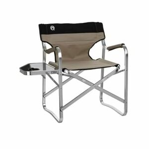 【中古】COLEMAN FOLDING DECK CHAIR WITH TABLE (KHAKI)