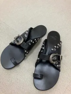 J07330）GIUSEPPEZANOTTI　スタッズバックルデザイン　サンダル