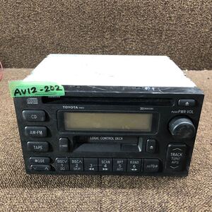 AV12-202 激安 カーステレオ TOYOTA 86120-2A310 CQ-JS2650A 松下電器 CD カセット FM/AM プレーヤー オーディオ 通電未確認 ジャンク