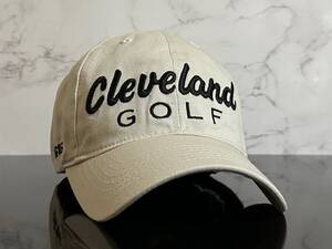 【未使用品】485KD 訳あり★Cleveland GOLF クリーブランド ゴルフ キャップ上品で高級感のあるベージュにCG16シリーズロゴ《FREEサイズ》