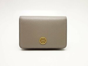 TORY BURCH　トリーバーチ　カードケース　名刺入れ　グレー×ピンク　レザー　小物　中古　【質屋出品】